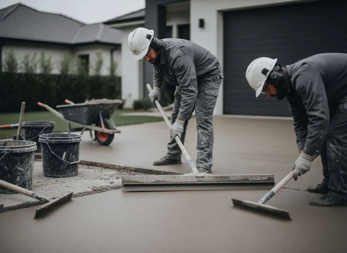 MBG Finishers crew working on a concrete pour
